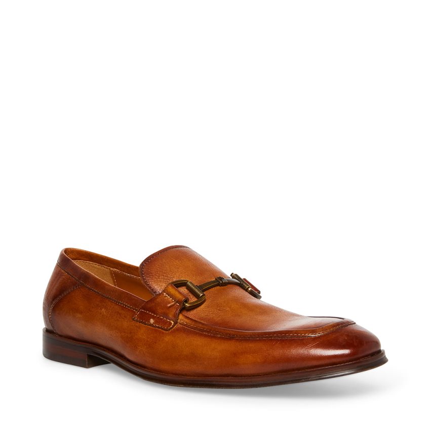 Loafers Steve Madden Aahron Cuero Hombre Marrones | ES OU2396